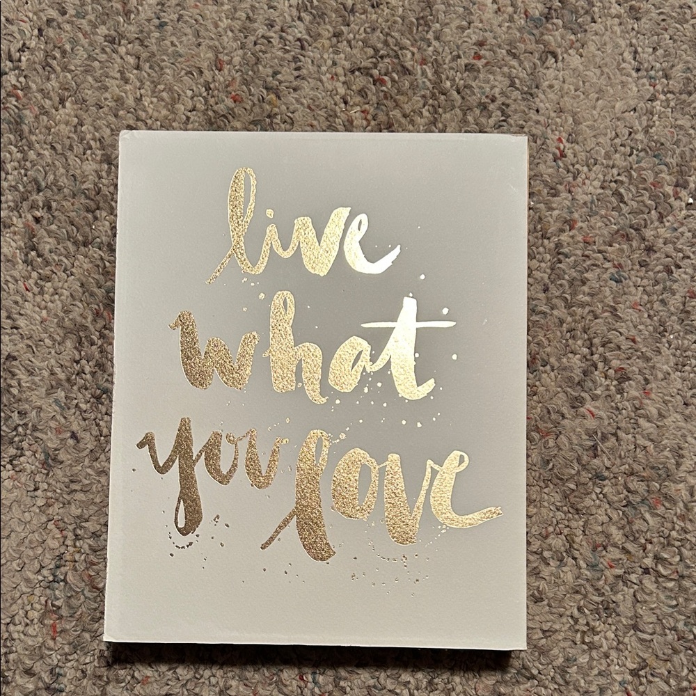 Hobby Lobby Cream and Gold Inspirational Wall Art